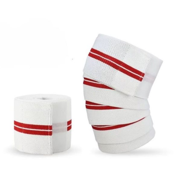 Knee Wraps- White Red