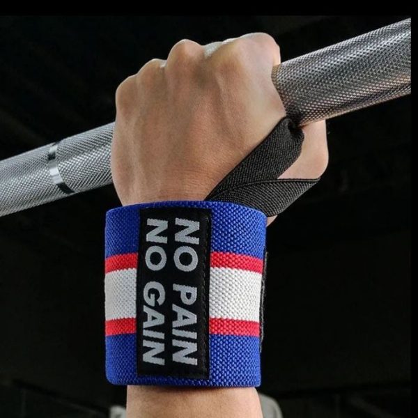 Weight lifting Wrist Wraps- Blue