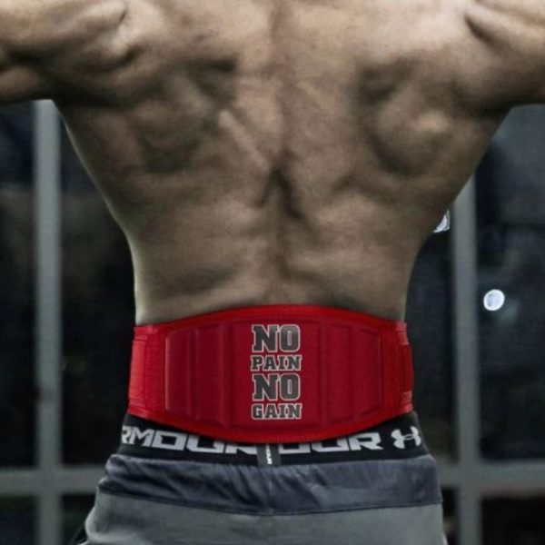 NEOPRENE WEIGHTLIFTING BELT- RED