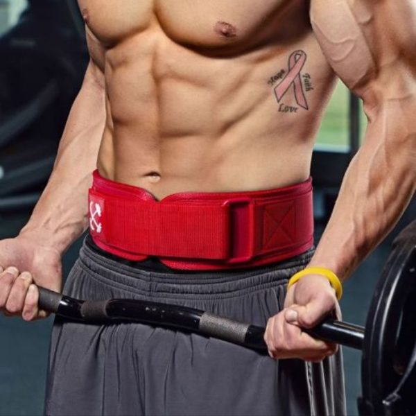 NEOPRENE WEIGHTLIFTING BELT- RED