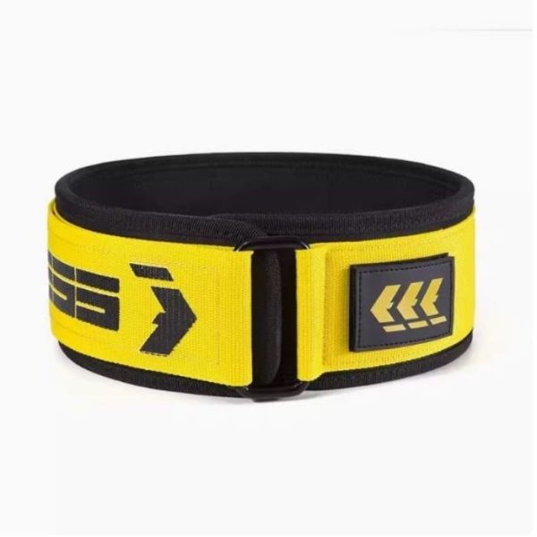 Weight Lifting Belt- Black Yellow