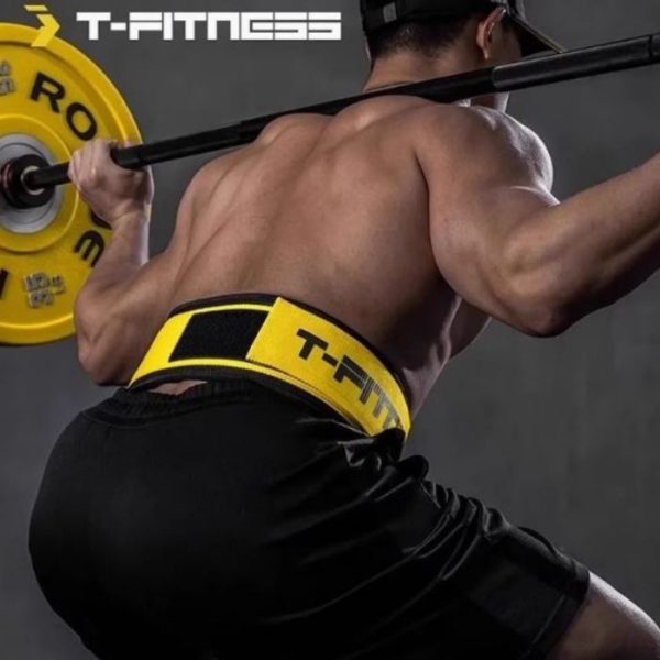 Weight Lifting Belt- Black Yellow