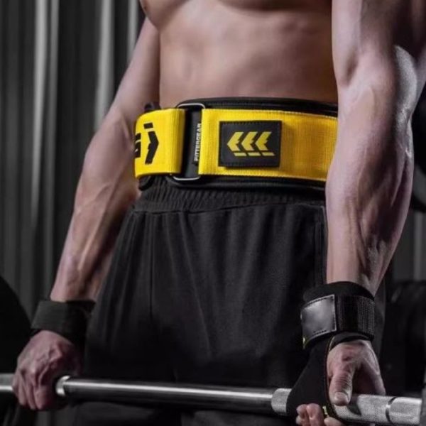 Weight Lifting Belt- Black Yellow