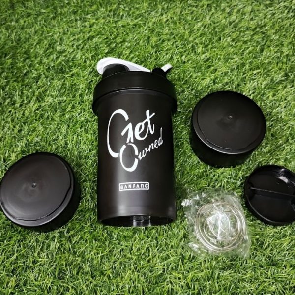 3 Part Shaker Bottle- Black 2