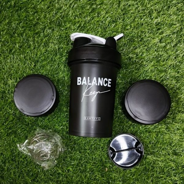 3 Part Shaker Bottle- Black 1