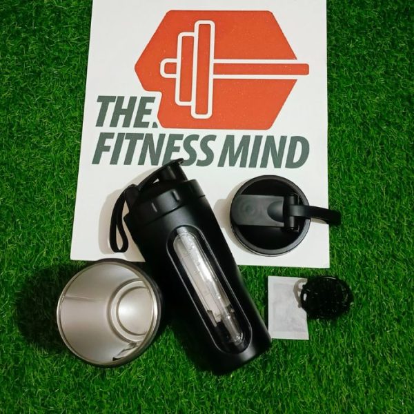 STAINLESS STEEL SHAKER WITH WINDOW- Black