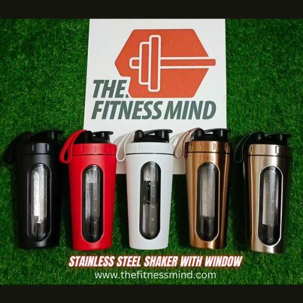 STAINLESS STEEL SHAKER WITH WINDOW- Black