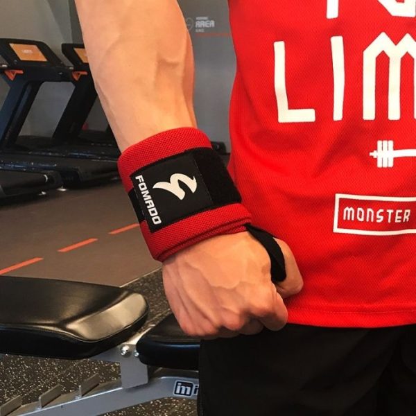 Weight lifting Wrist Wraps- RED