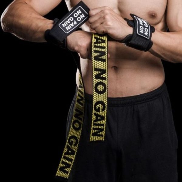 Weight Lifting Straps- Yellow Black