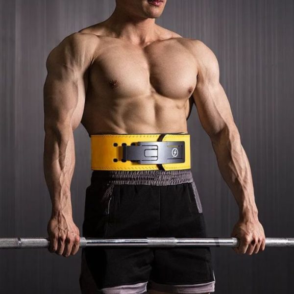 Lever Leather Power Lifting 13mm Belt- Yellow