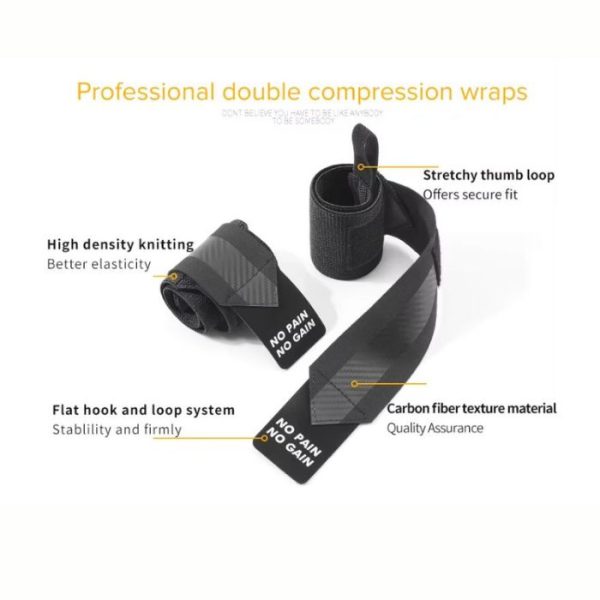 Professional Wrist Wraps- Black